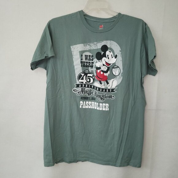 The Magic Kingdom 45th Anniversary Shirt Adult XL Green Mickey Mouse Disney Park - Picture 1 of 8